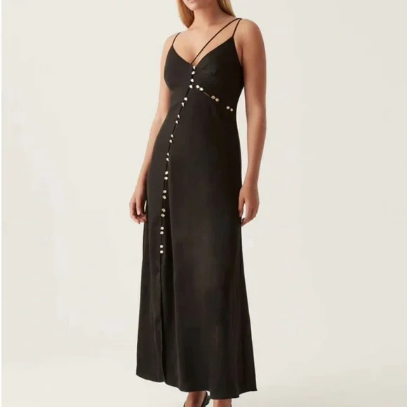 Aje | Dresses | Aje Riddle Button Down Maxi Dress Black | Poshmark Aje | Dresses | Aje Riddle Button Down Maxi Dress Black | Poshmark